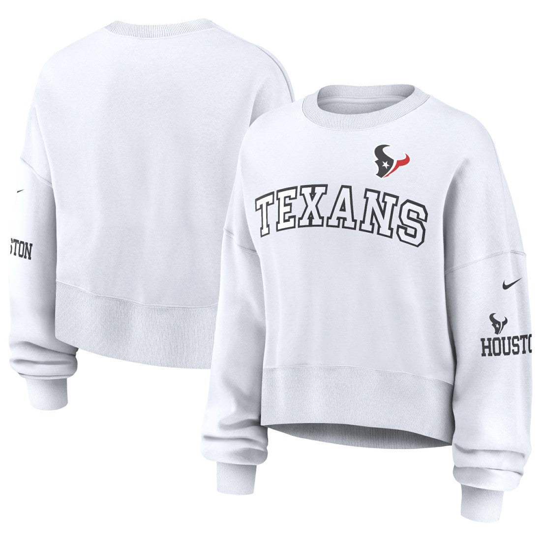 Houston Texans Women's Oversized Pullover Sweatshirt - White | Nike sale