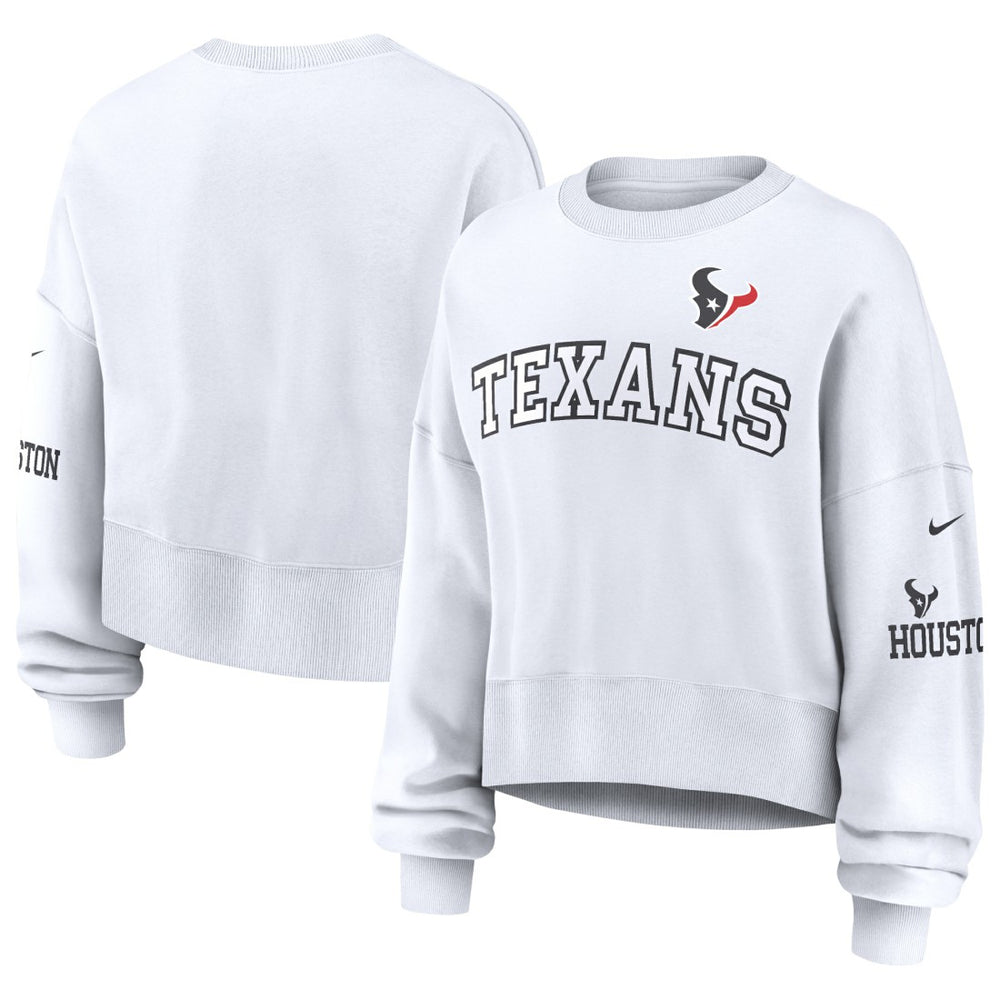 Houston Texans Women's Oversized Pullover Sweatshirt - White | Nike sale