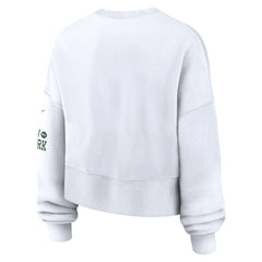 New York Jets Women's Oversized Pullover Sweatshirt - White | Nike cheap