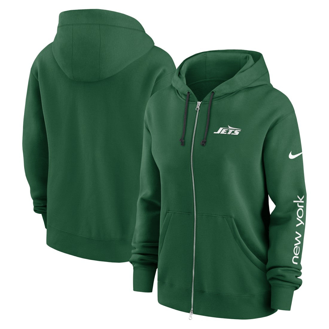 New York Jets Women's Phoenix Full-Zip Hoodie - Green | Nike outlet