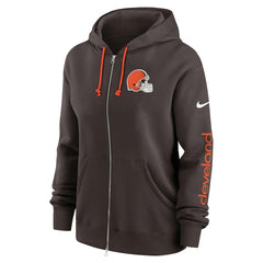 Cleveland Browns Women's Phoenix Full-Zip Hoodie - Brown | Nike online