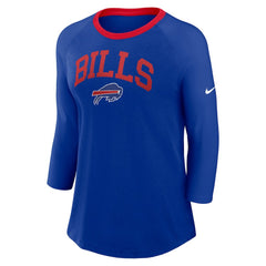 Buffalo Bills Women's 3/4 Sleeve Raglan Fashion Top - Royal | Nike online