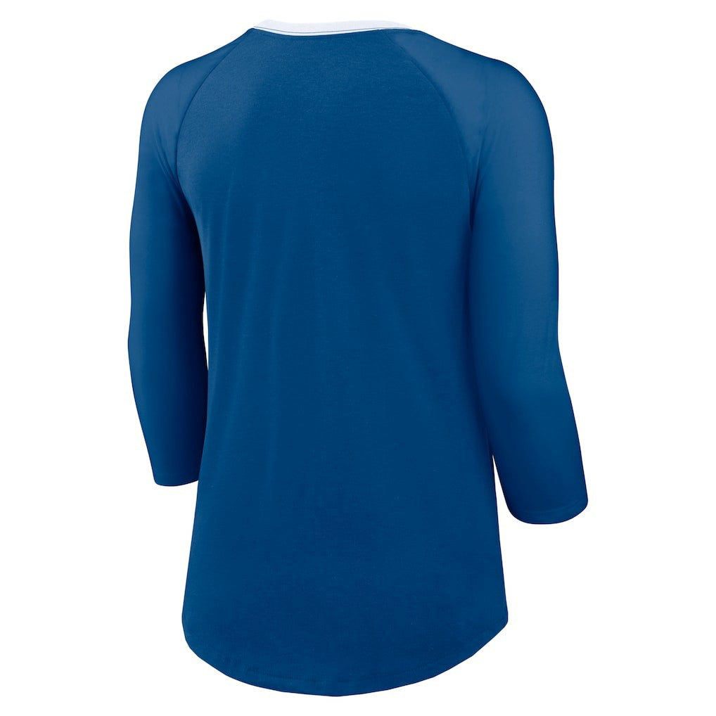 Indianapolis Colts Women's 3/4 Sleeve Raglan Fashion Top - Royal | Nike for sale