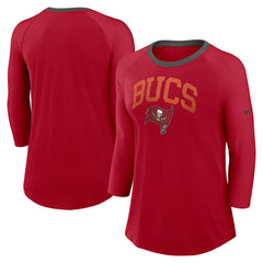 Tampa Bay Buccaneers Women's 3/4 Sleeve Raglan Fashion Top - Red | Nike online