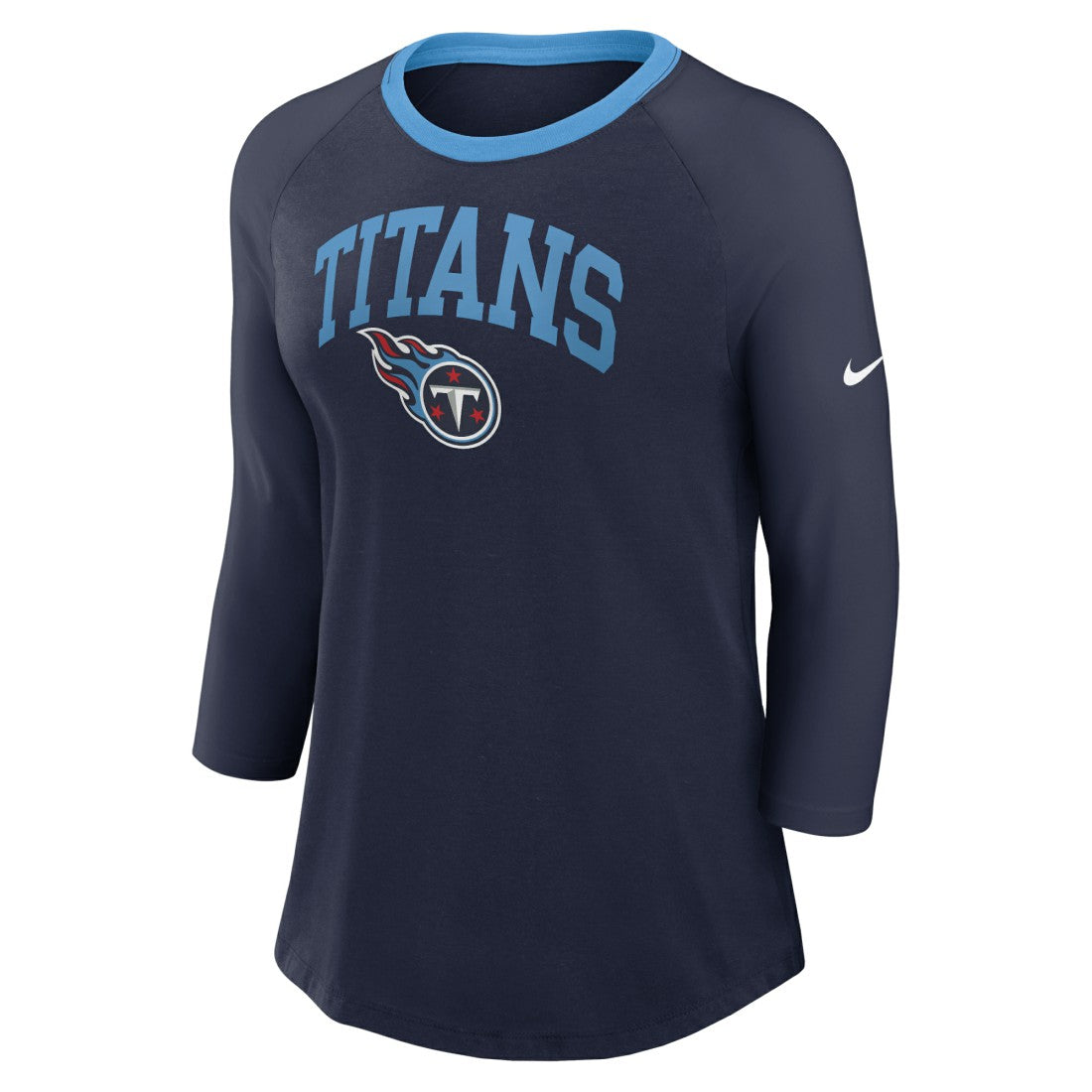 Tennessee Titans Women's 3/4 Sleeve Raglan Fashion Top - Navy | Nike sale