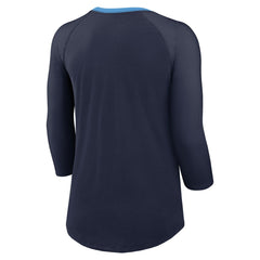 Tennessee Titans Women's 3/4 Sleeve Raglan Fashion Top - Navy | Nike sale