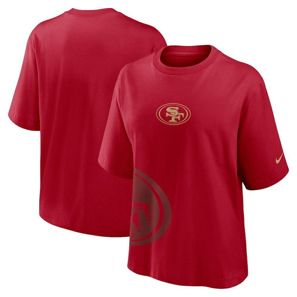 San Francisco 49ers Women's Boxy T-Shirt - Scarlet | Nike for sale