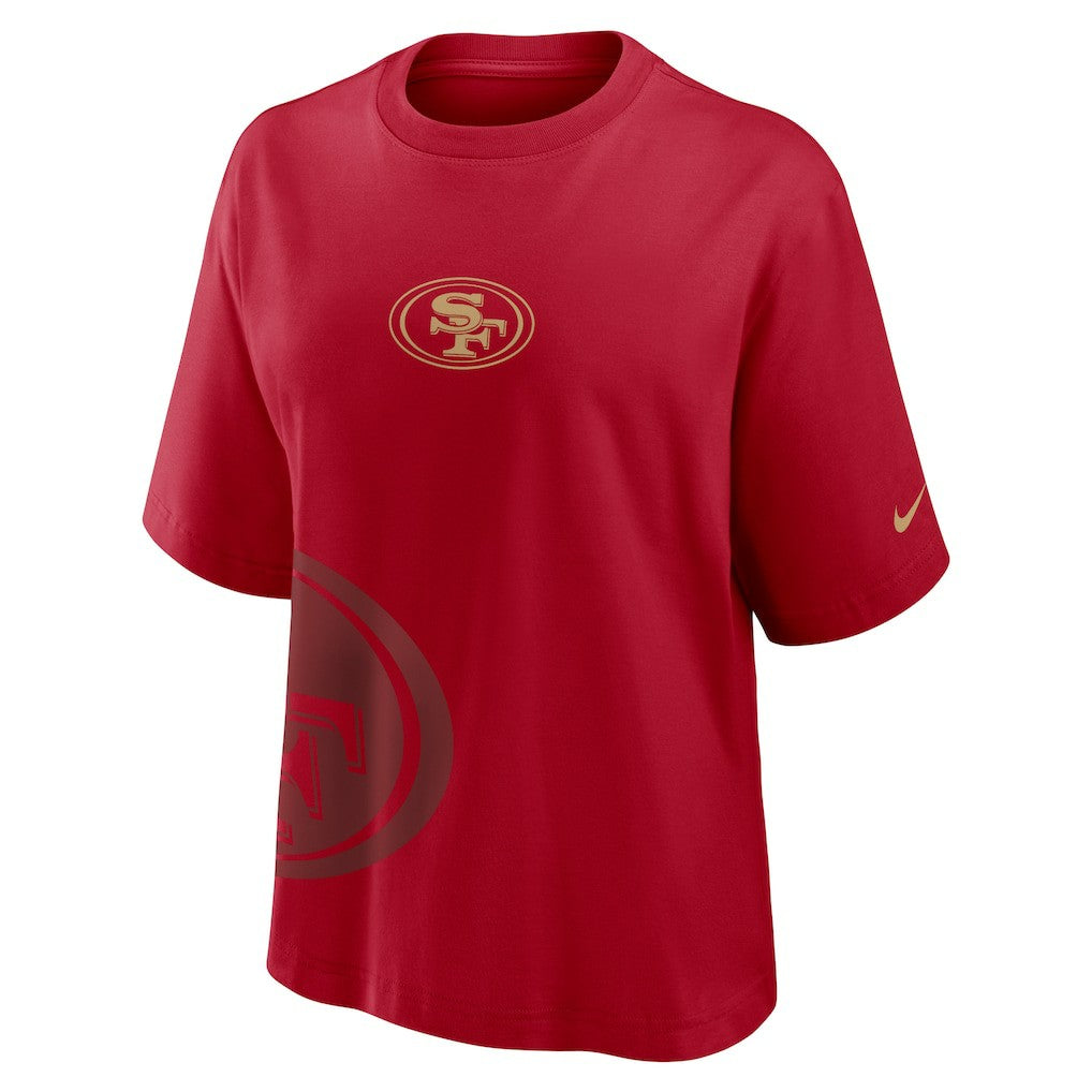 San Francisco 49ers Women's Boxy T-Shirt - Scarlet | Nike for sale