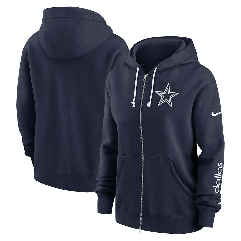 Dallas Cowboys Women's Plus Size Phoenix Full-Zip Hoodie - Navy | Nike online