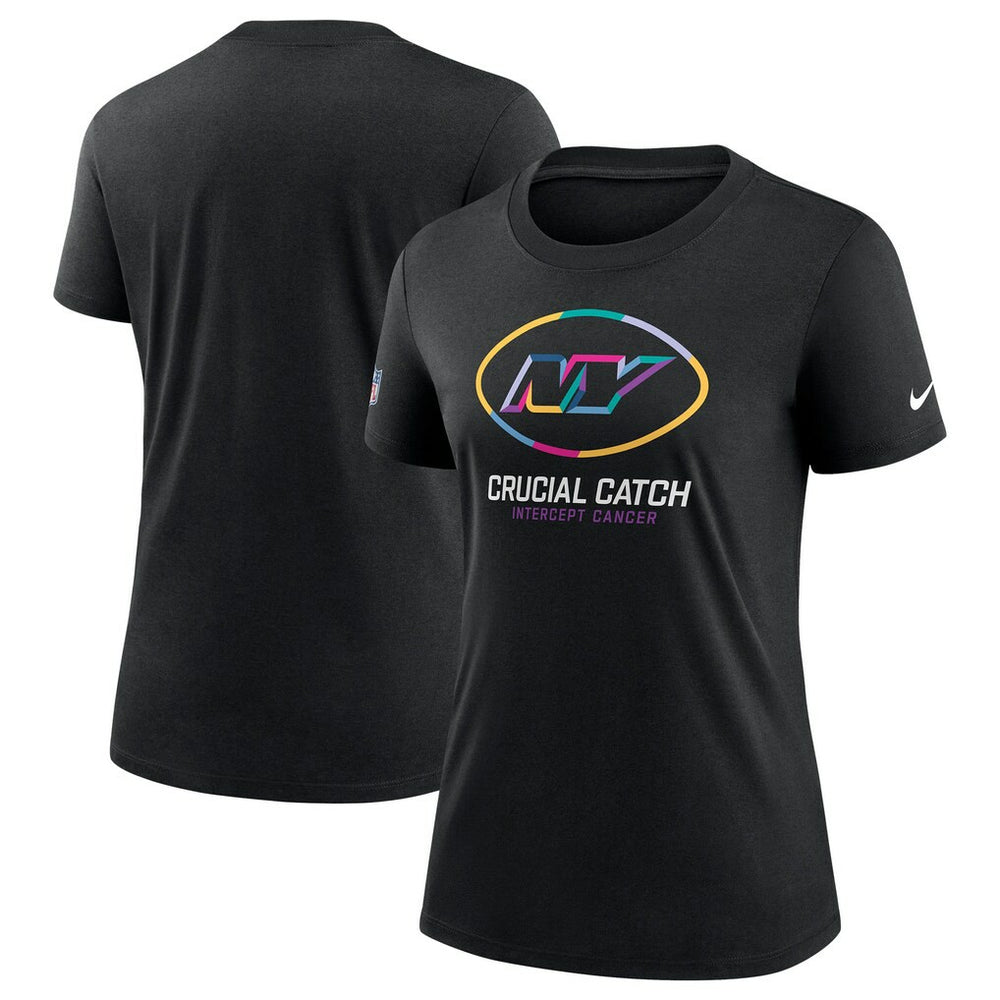 New York Jets Women's 2024 NFL Crucial Catch Tri-Blend T-Shirt - Black | Nike for sale