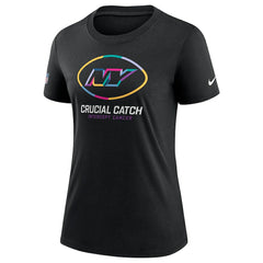 New York Jets Women's 2024 NFL Crucial Catch Tri-Blend T-Shirt - Black | Nike for sale