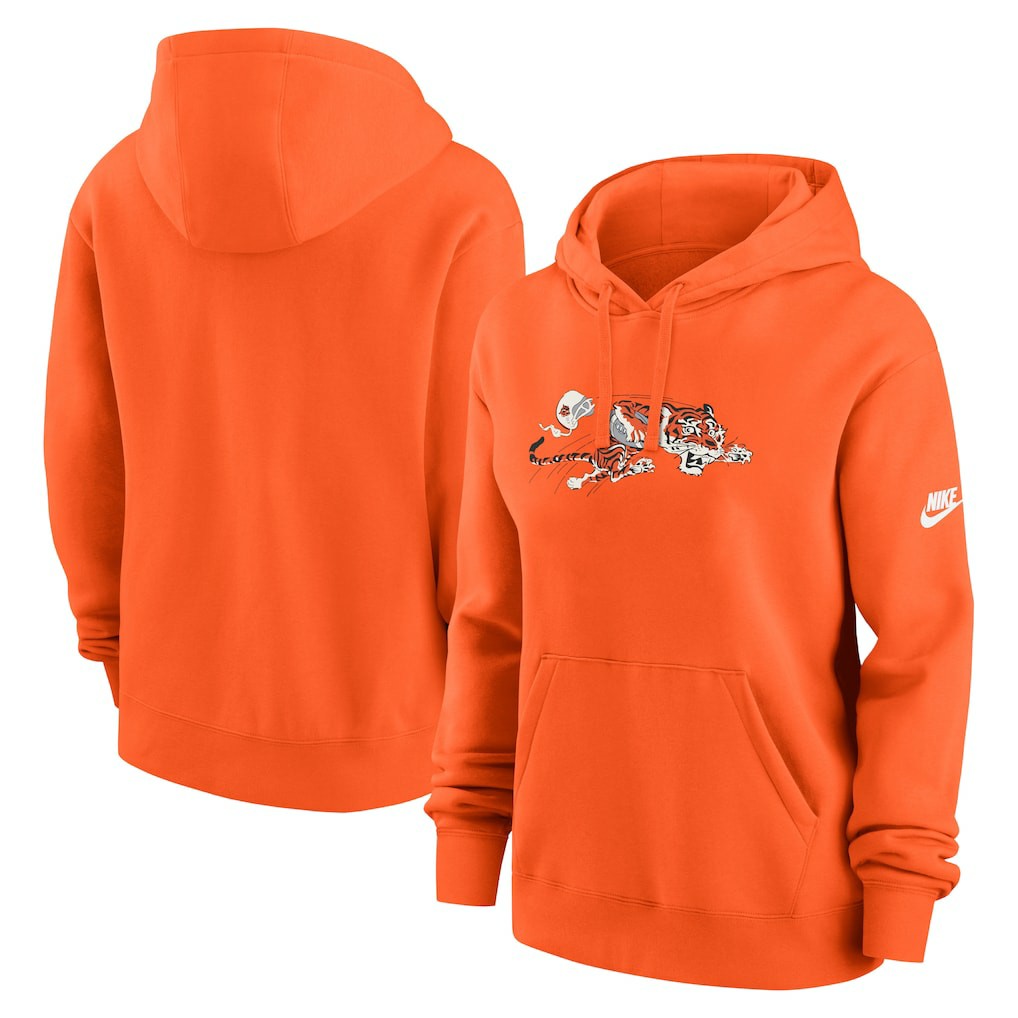 Cincinnati Bengals Women's Club Fleece Hoodie - Orange | Nike outlet
