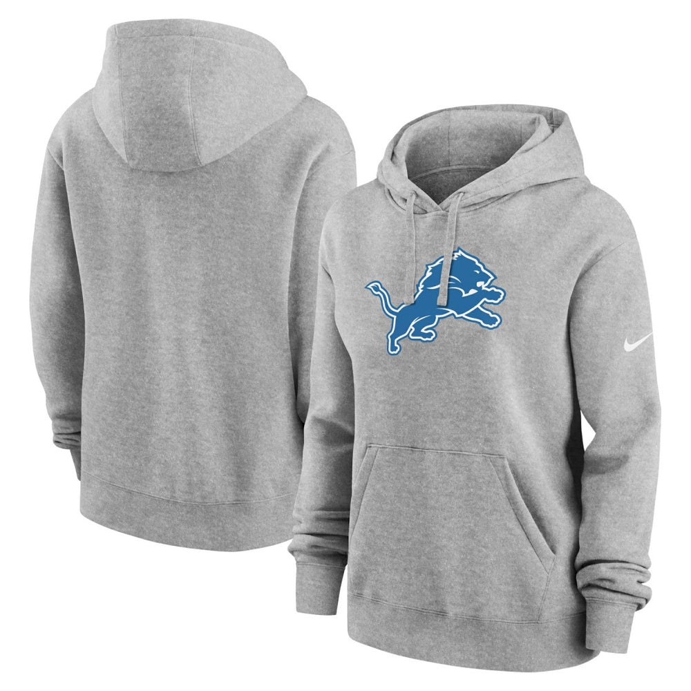 Detroit Lions Women's Club Fleece Hoodie - Heather Gray | Nike discount