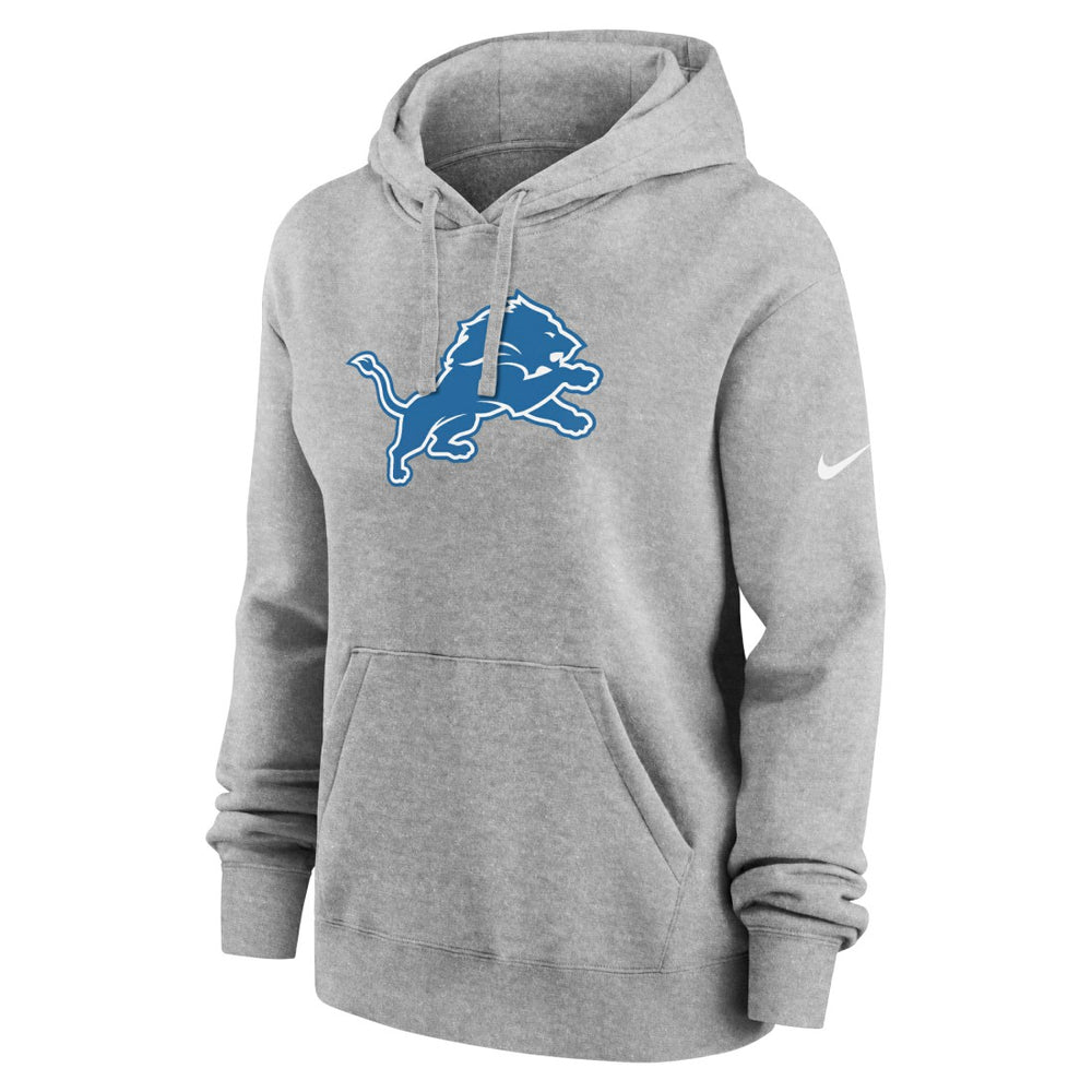 Detroit Lions Women's Club Fleece Hoodie - Heather Gray | Nike discount