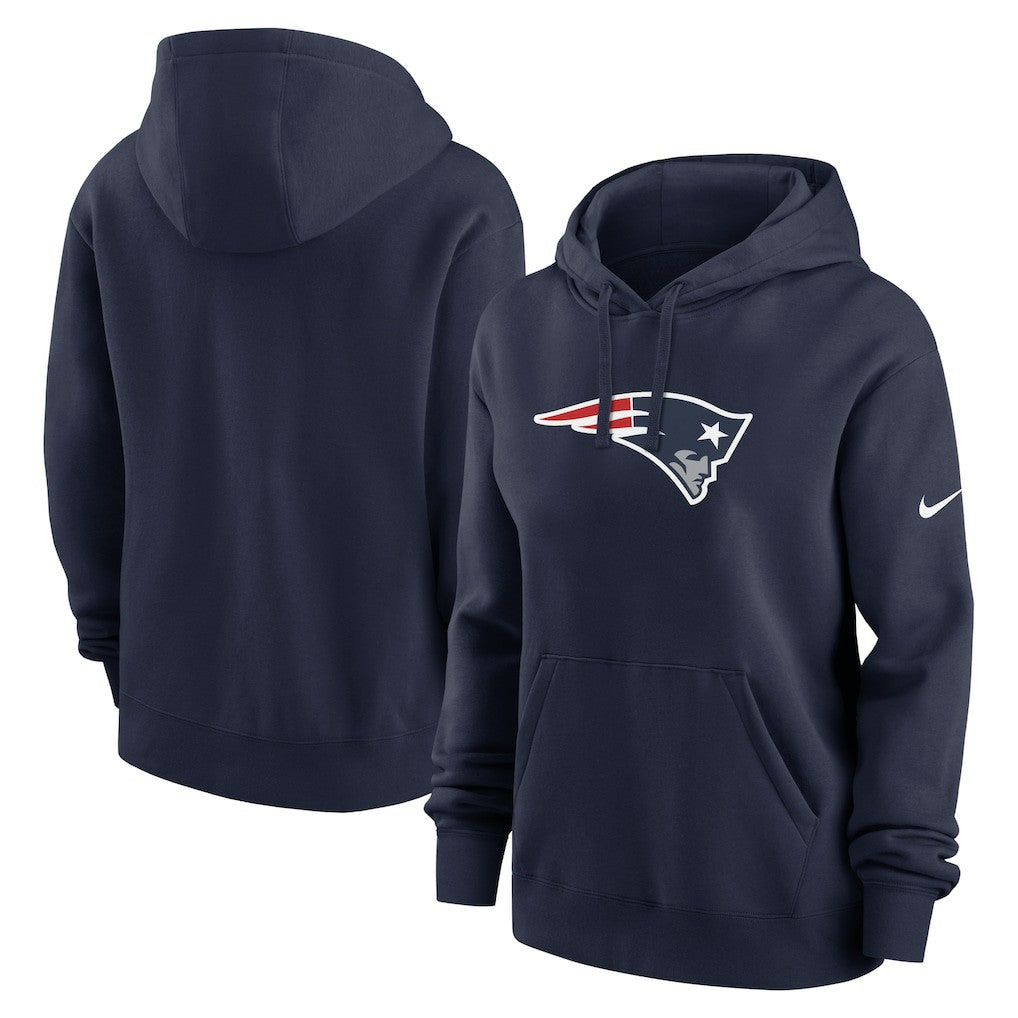 New England Patriots Women's Club Fleece Hoodie - Navy | Nike on sale