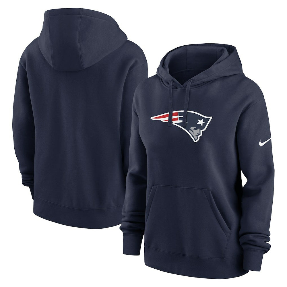 New England Patriots Women's Club Fleece Hoodie - Navy | Nike on sale