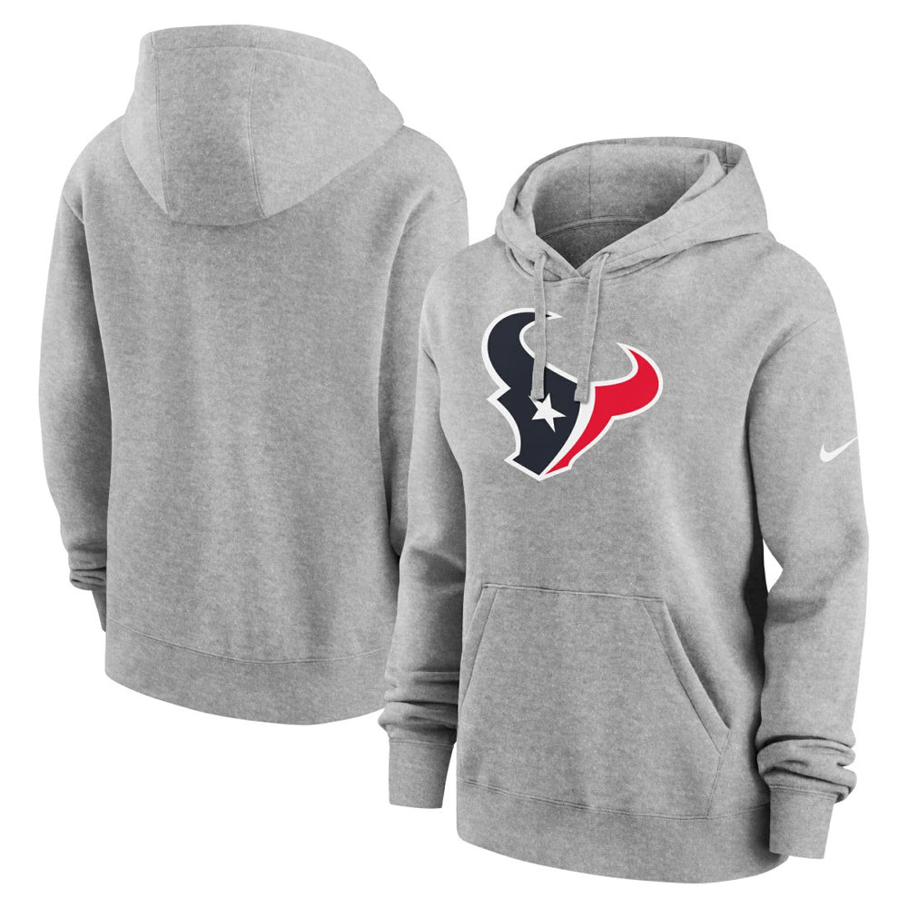 Houston Texans Women's Club Fleece Hoodie - Heather Gray | Nike on sale