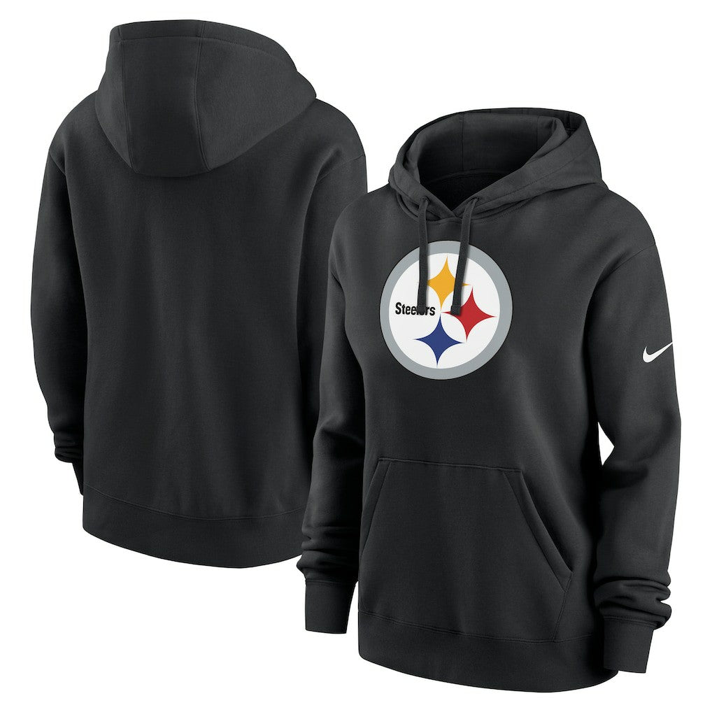 Pittsburgh Steelers Women's Club Fleece Hoodie - Black | Nike outlet