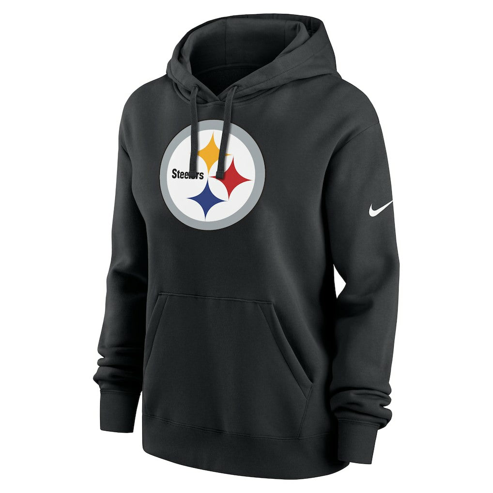 Pittsburgh Steelers Women's Club Fleece Hoodie - Black | Nike outlet