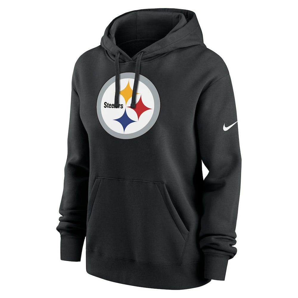 Pittsburgh Steelers Women's Club Fleece Hoodie - Black | Nike outlet