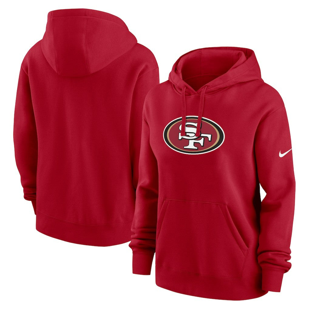 San Francisco 49ers Women's Club Fleece Hoodie - Scarlet | Nike cheap