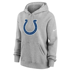 Indianapolis Colts Women's Club Fleece Hoodie - Heather Gray | Nike outlet