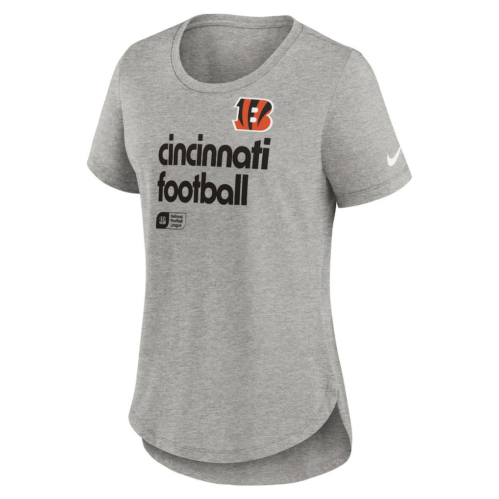 Cincinnati Bengals Women's Team Shout-Out Tri-Blend T-Shirt - Heather Gray | Nike online