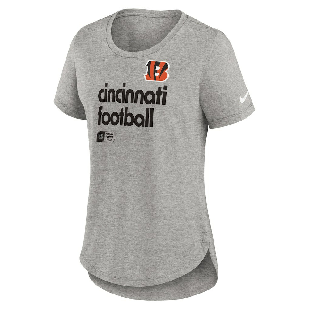 Cincinnati Bengals Women's Team Shout-Out Tri-Blend T-Shirt - Heather Gray | Nike online
