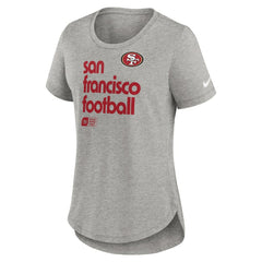 San Francisco 49ers Women's Team Shout-Out Tri-Blend T-Shirt - Heather Gray | Nike cheap