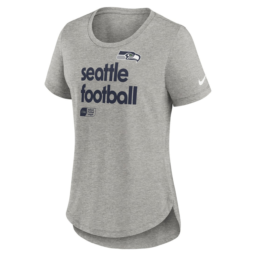 Seattle Seahawks Women's Team Shout-Out Tri-Blend T-Shirt - Heather Gray | Nike sale