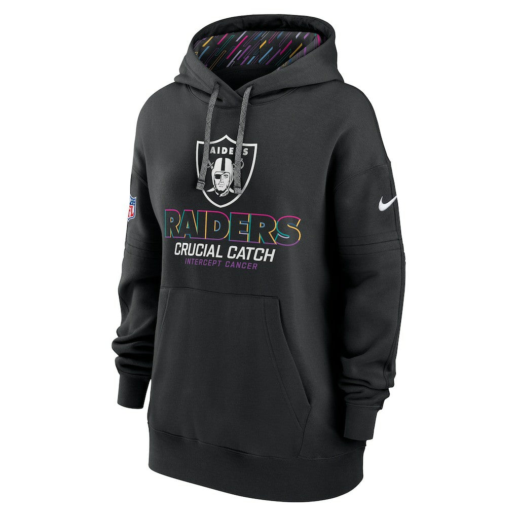 Las Vegas Raiders Women's 2024 NFL Crucial Catch Club Pullover Hoodie - Black | Nike discount