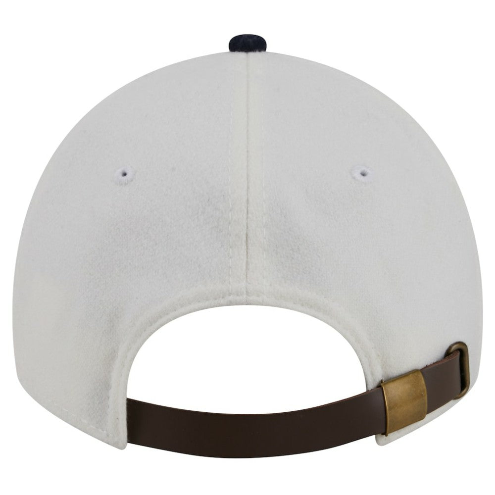 Atlanta Braves Leather Strap 9TWENTY Adjustable Hat - Cream | New Era
