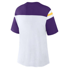 Minnesota Vikings Women's Cheer Chant Fashion Crop Top - White/Purple cheap