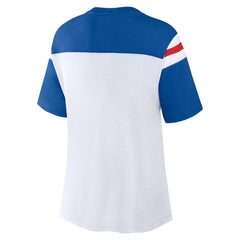 Buffalo Bills Women's Cheer Chant Fashion Crop Top - White/Royal sale