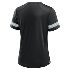 Las Vegas Raiders Women's Play Script Lace-Up T-Shirt - Black outlet