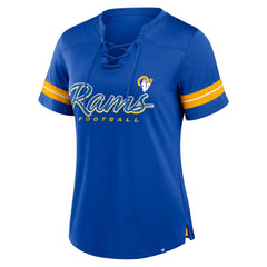 Los Angeles Rams Women's Play Script Lace-Up T-Shirt - Royal online