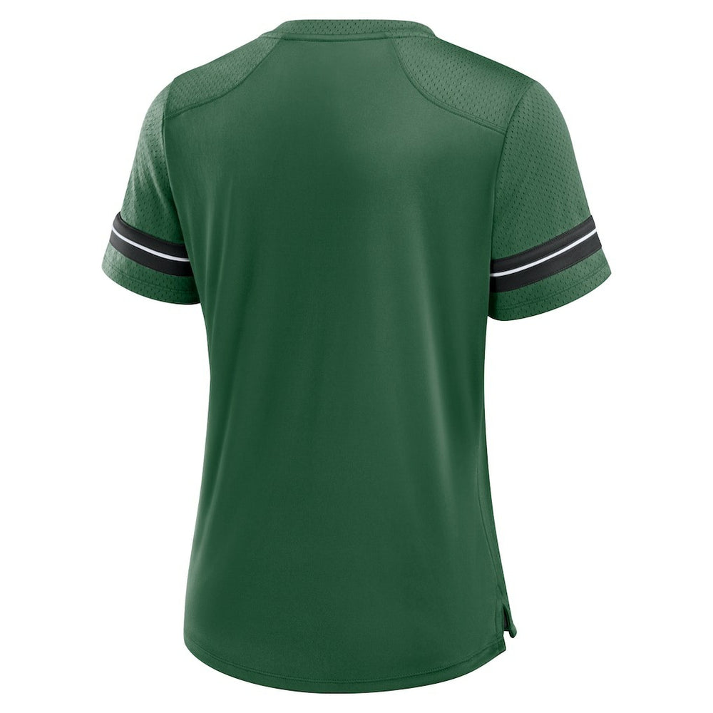 New York Jets Women's Play Script Lace-Up T-Shirt - Green sale