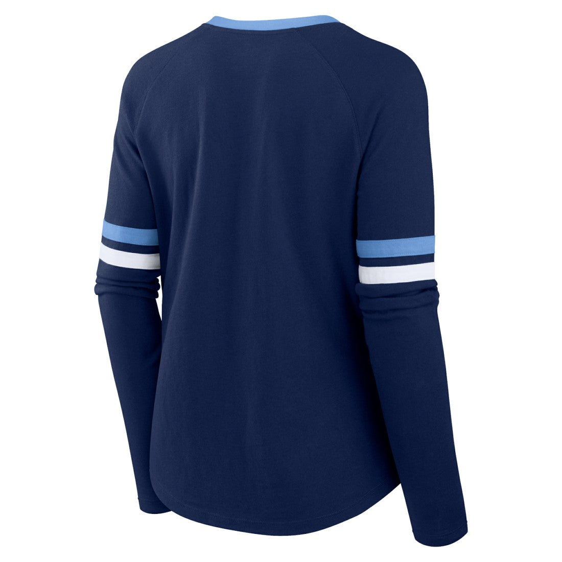 Tennessee Titans Women's Won and Done Lace-Up Long Sleeve Fashion Top - Navy on sale