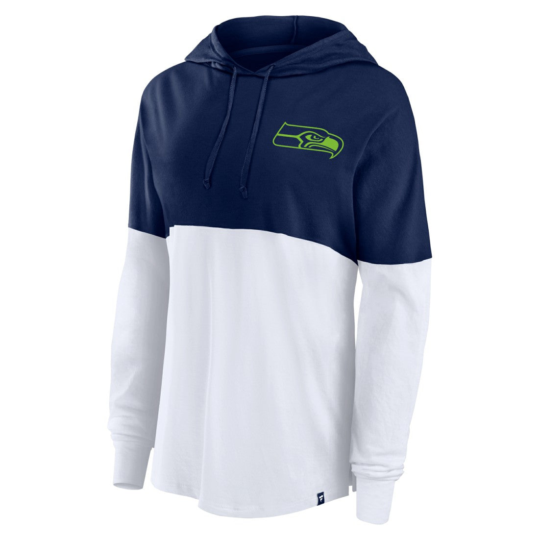 Seattle Seahawks Women's Backup Option Long Sleeve Hoodie T-Shirt - College Navy/White discount