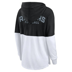Las Vegas Raiders Women's Backup Option Long Sleeve Hoodie T-Shirt - Black/White cheap