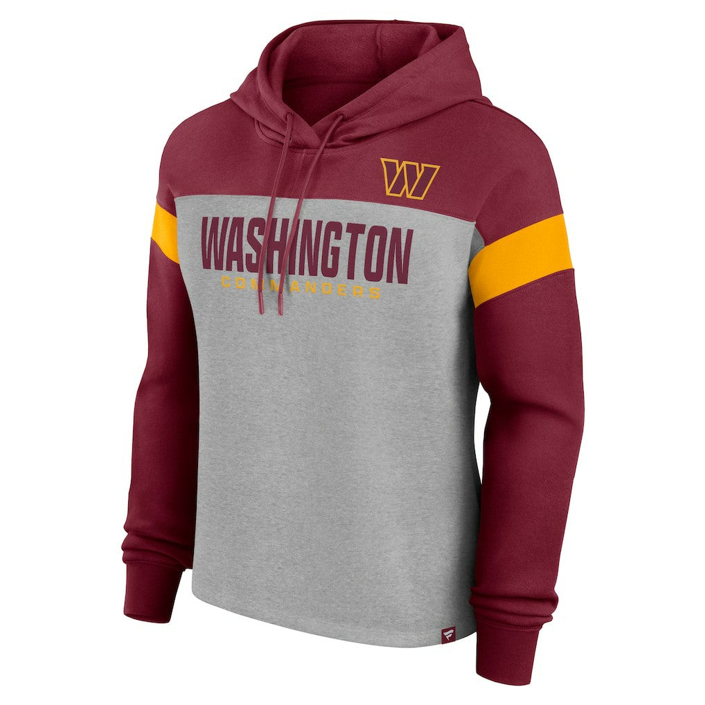 Washington Commanders Women's Bold Play Call Pullover Hoodie - Heather Gray/Burgundy outlet