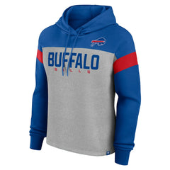 Buffalo Bills Women's Bold Play Call Pullover Hoodie - Heather Gray/Royal online