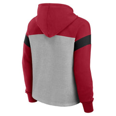 San Francisco 49ers Women's Bold Play Call Pullover Hoodie - Heather Gray/Scarlet cheap