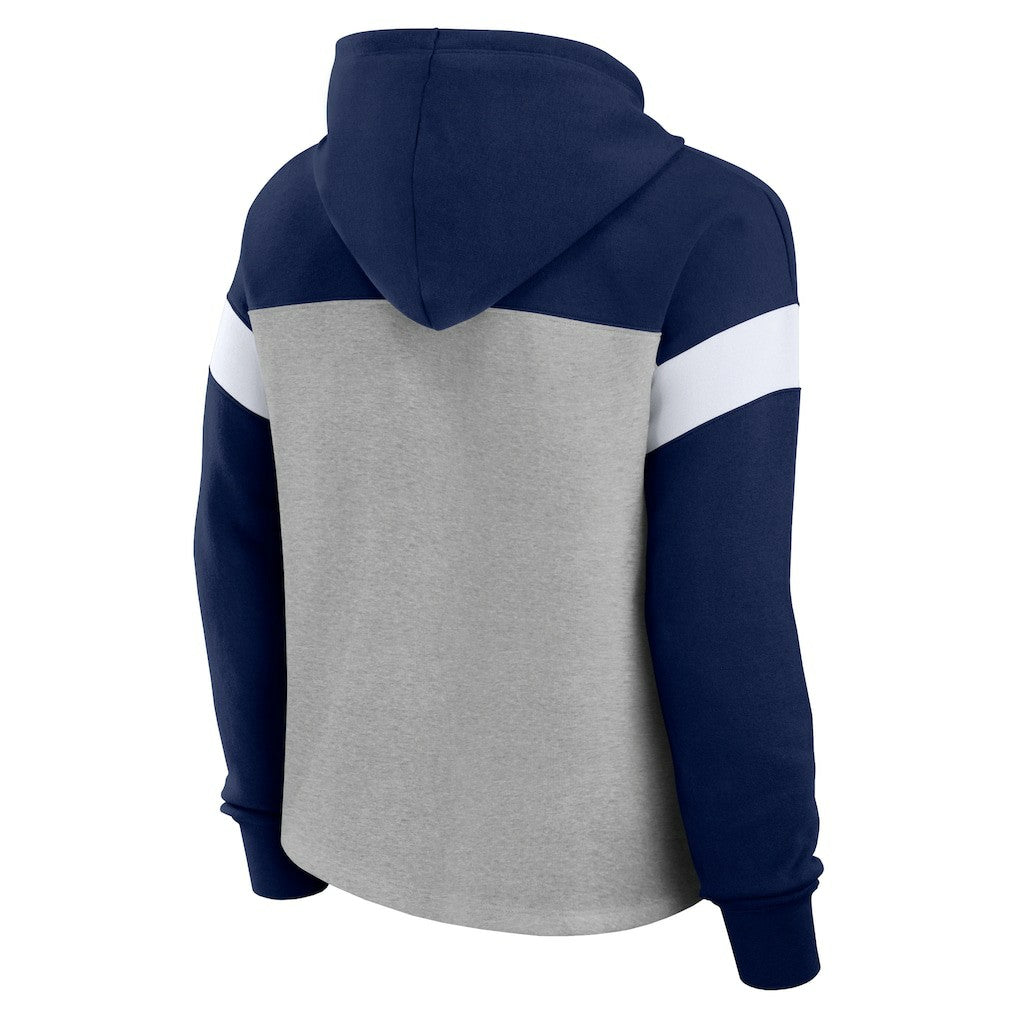 Dallas Cowboys Women's Bold Play Call Pullover Hoodie - Heather Gray/Navy sale