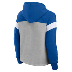 Indianapolis Colts Women's Bold Play Call Pullover Hoodie - Heather Gray/Royal outlet