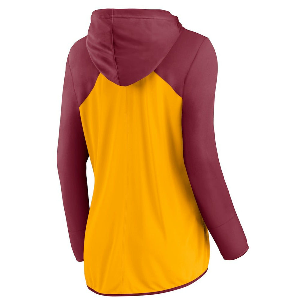 Washington Commanders Women's Script Full-Zip Hoodie - Gold/Burgundy for sale