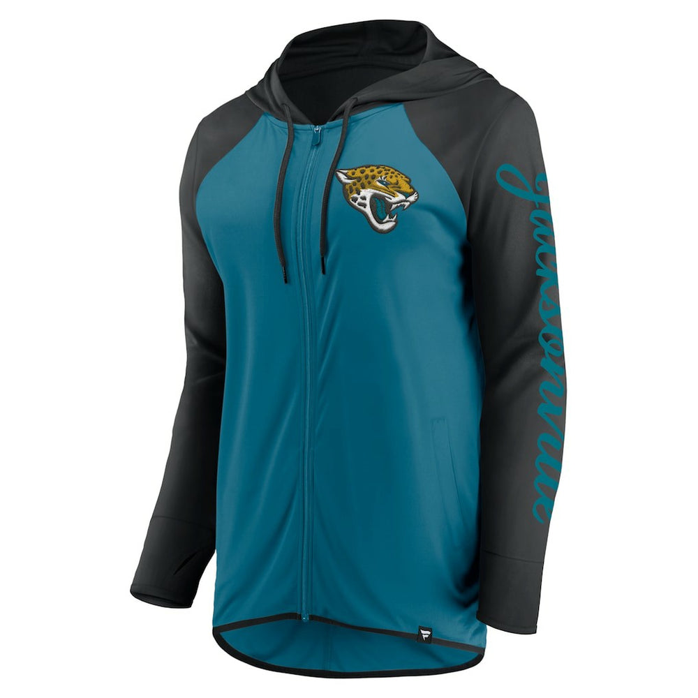 Jacksonville Jaguars Women's Script Full-Zip Hoodie - Teal/Black outlet