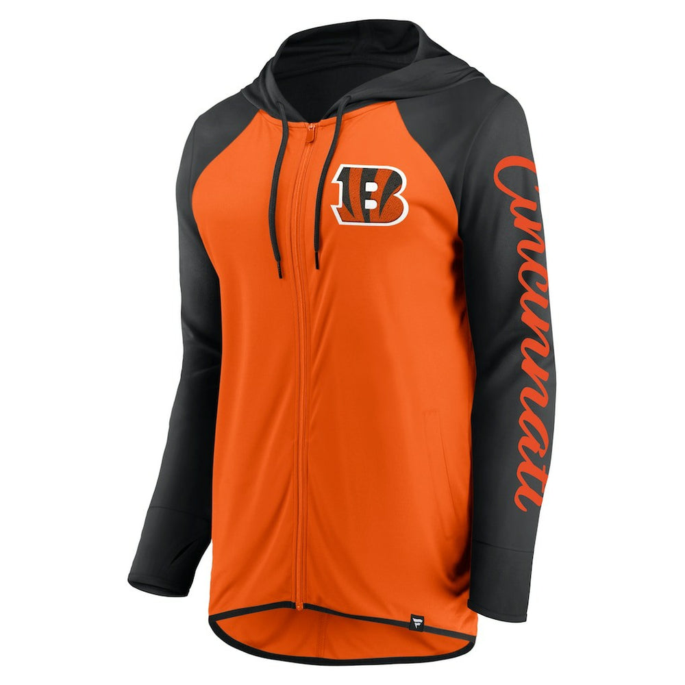 Cincinnati Bengals Women's Script Full-Zip Hoodie - Orange/Black online