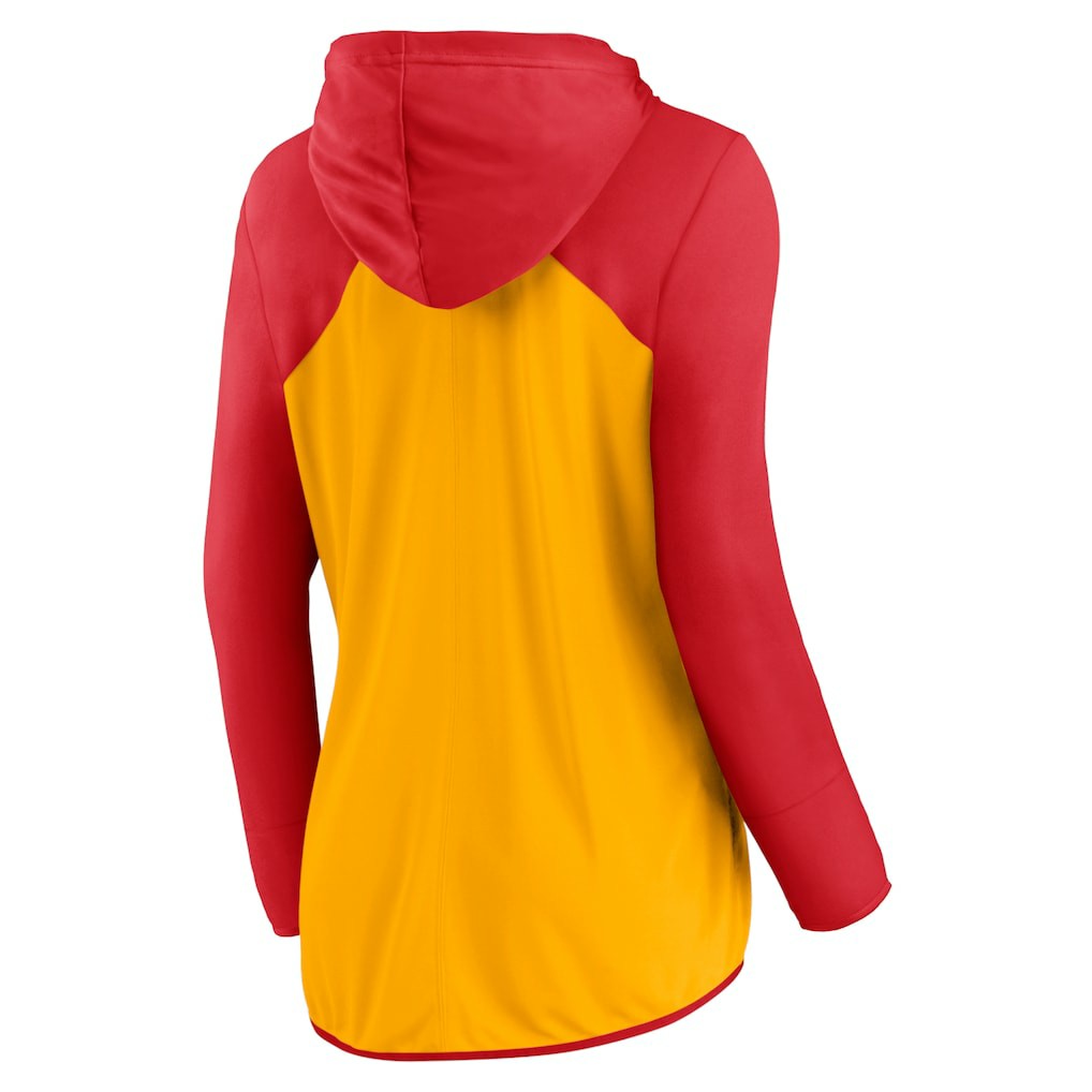 Kansas City Chiefs Women's Script Full-Zip Hoodie - Gold/Red outlet