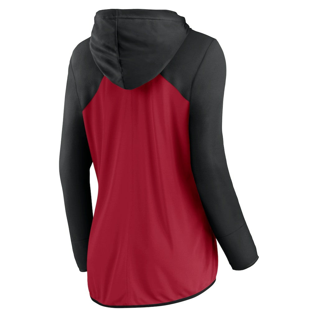 Atlanta Falcons Women's Script Full-Zip Hoodie - Red/Black discount